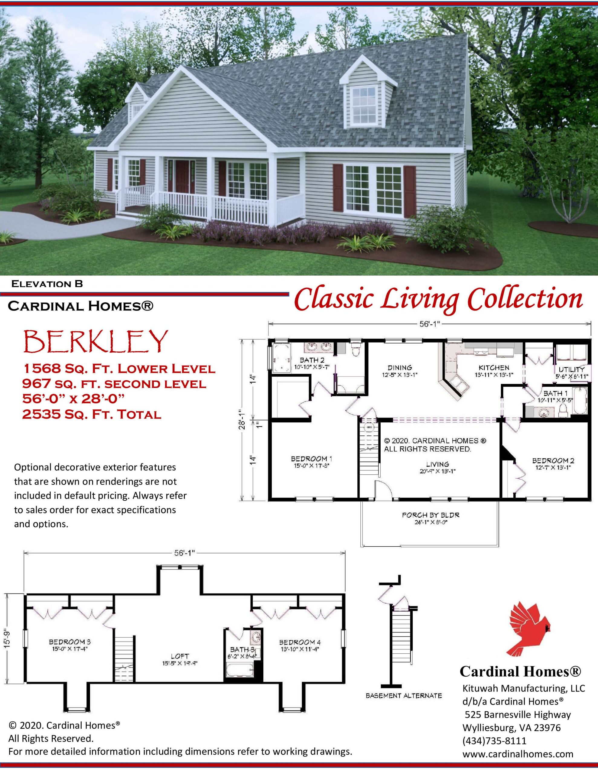 Berkley Elevation B | Cardinal Homes®