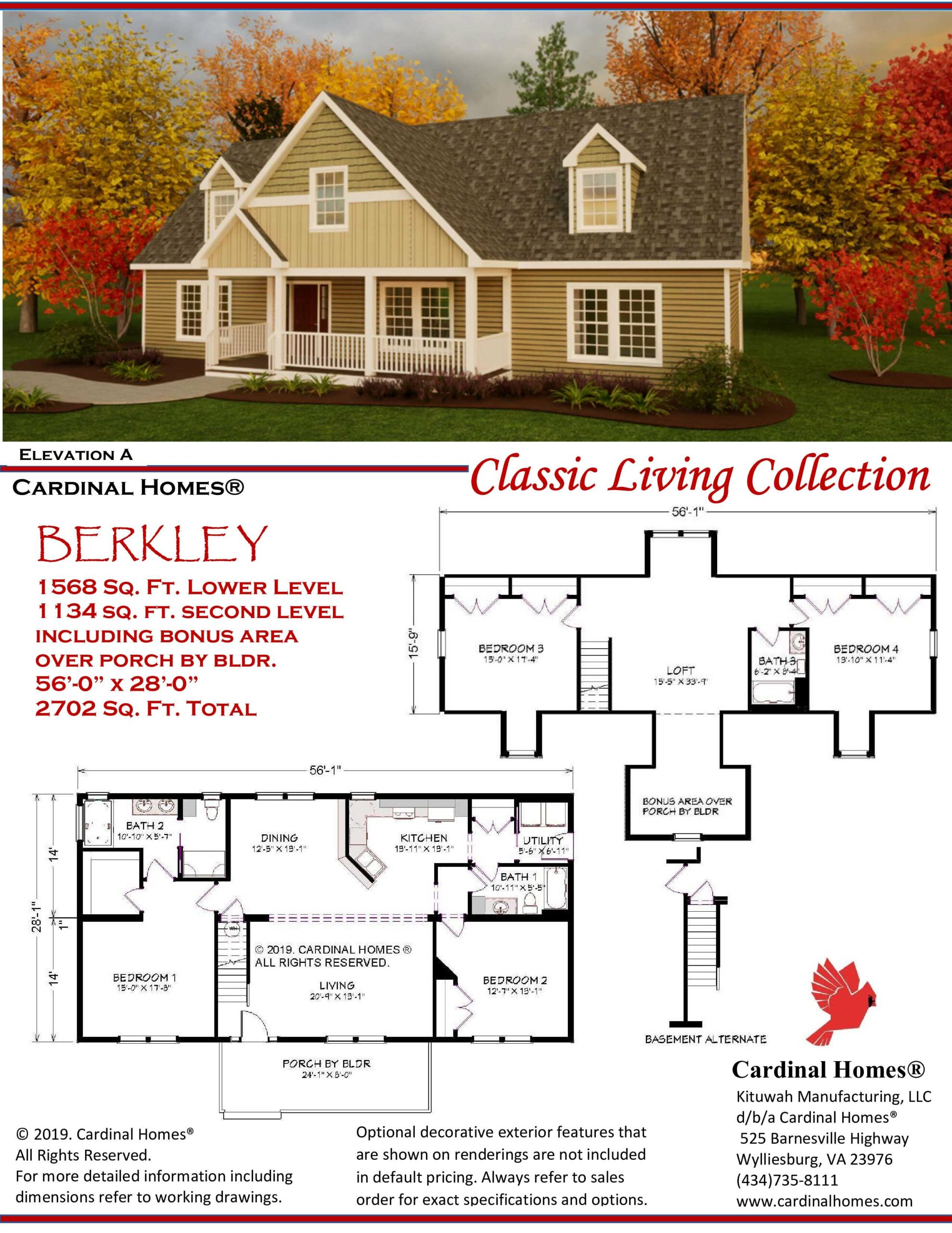 Berkley Elevation A | Cardinal Homes®